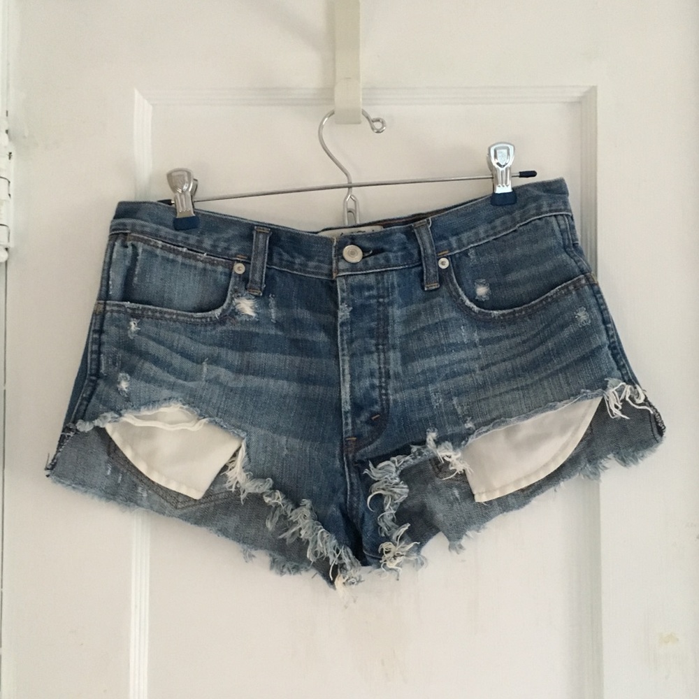 Abercrombie and Fitch High Rise Denim Short